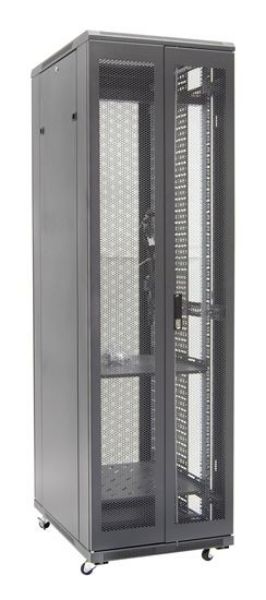 Picture of 42RU Server Cabinet 800mm Deep Front Mesh Door Rear Mesh Double Doors